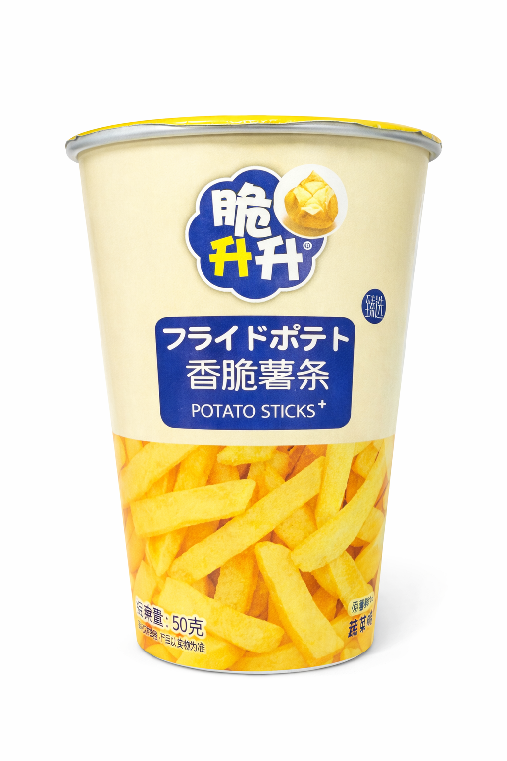 potato sticks cup 50g – patatine croccanti in stick snack asiatico