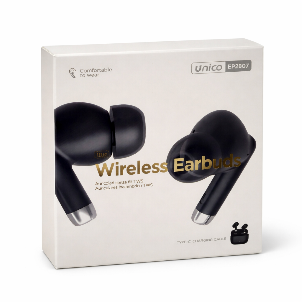 Auricolari Wireless TWS Unico EP2807 – Bluetooth con Custodia Ricarica