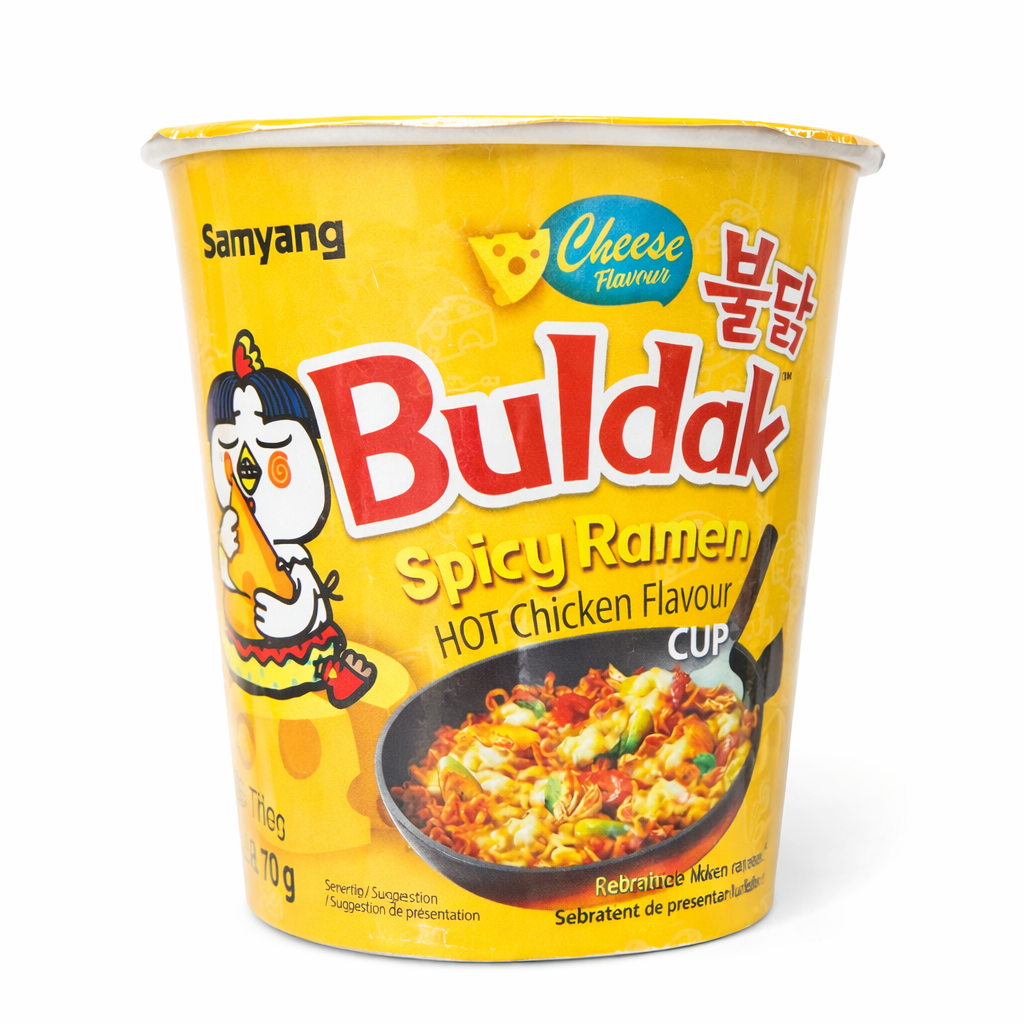 buldak spicy ramen cheese cup 70g – noodles piccanti coreani al formaggio