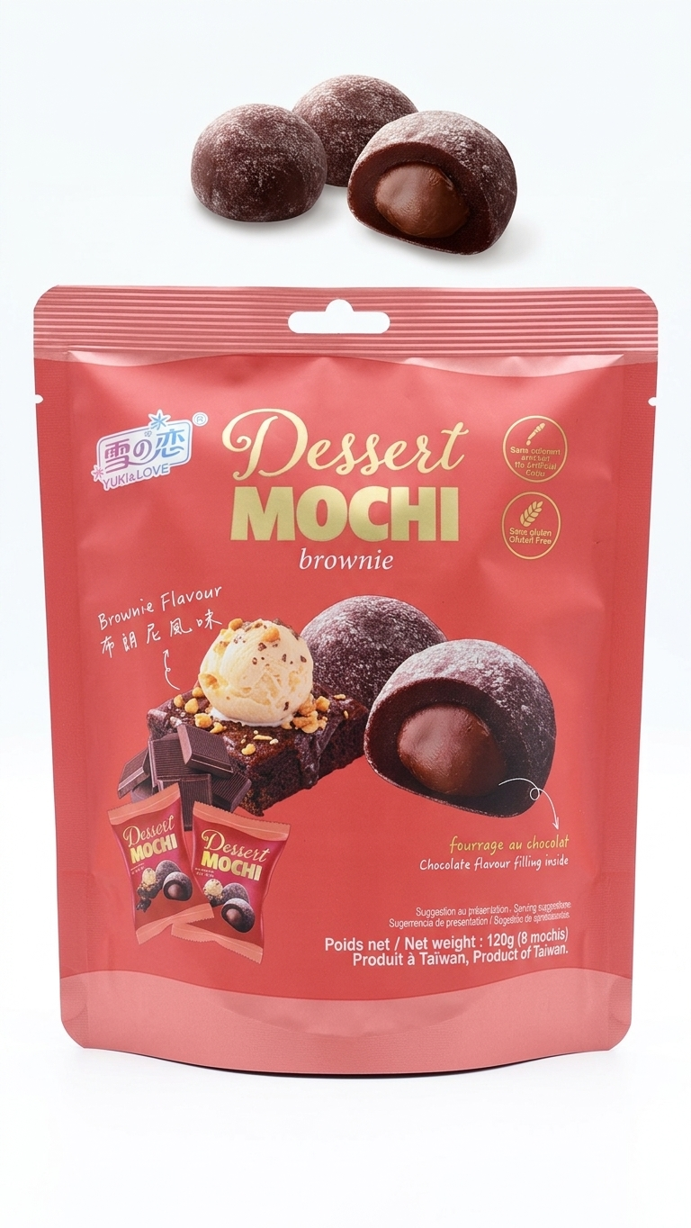 Yuki & Love Dessert Mochi al Brownie (120g) – Cuore Morbido al Cioccolato 🍫✨