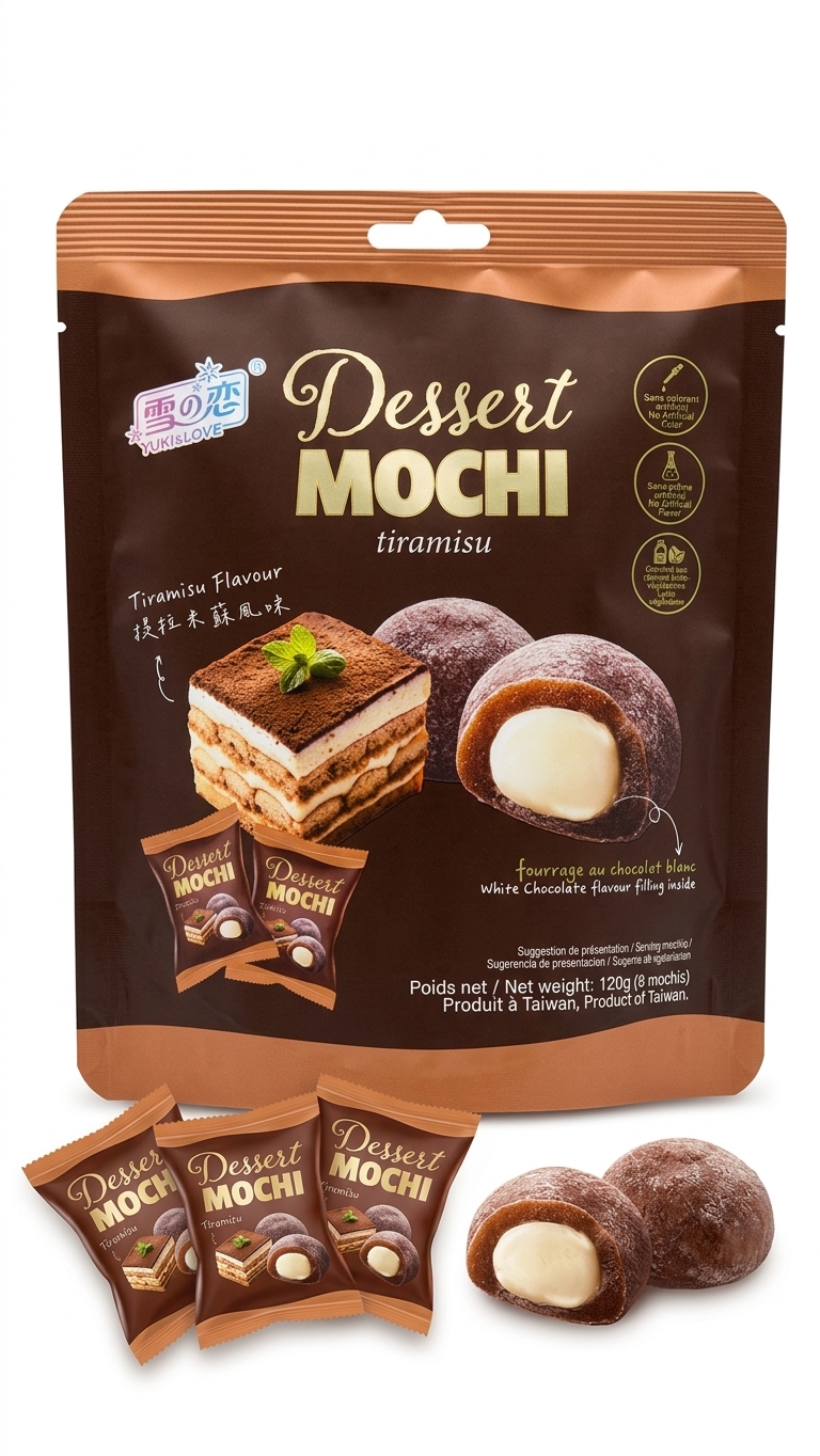 Yuki & Love Dessert Mochi al Tiramisu (120g) – Il Dolce Incontro tra Oriente e Occidente ☕🍡