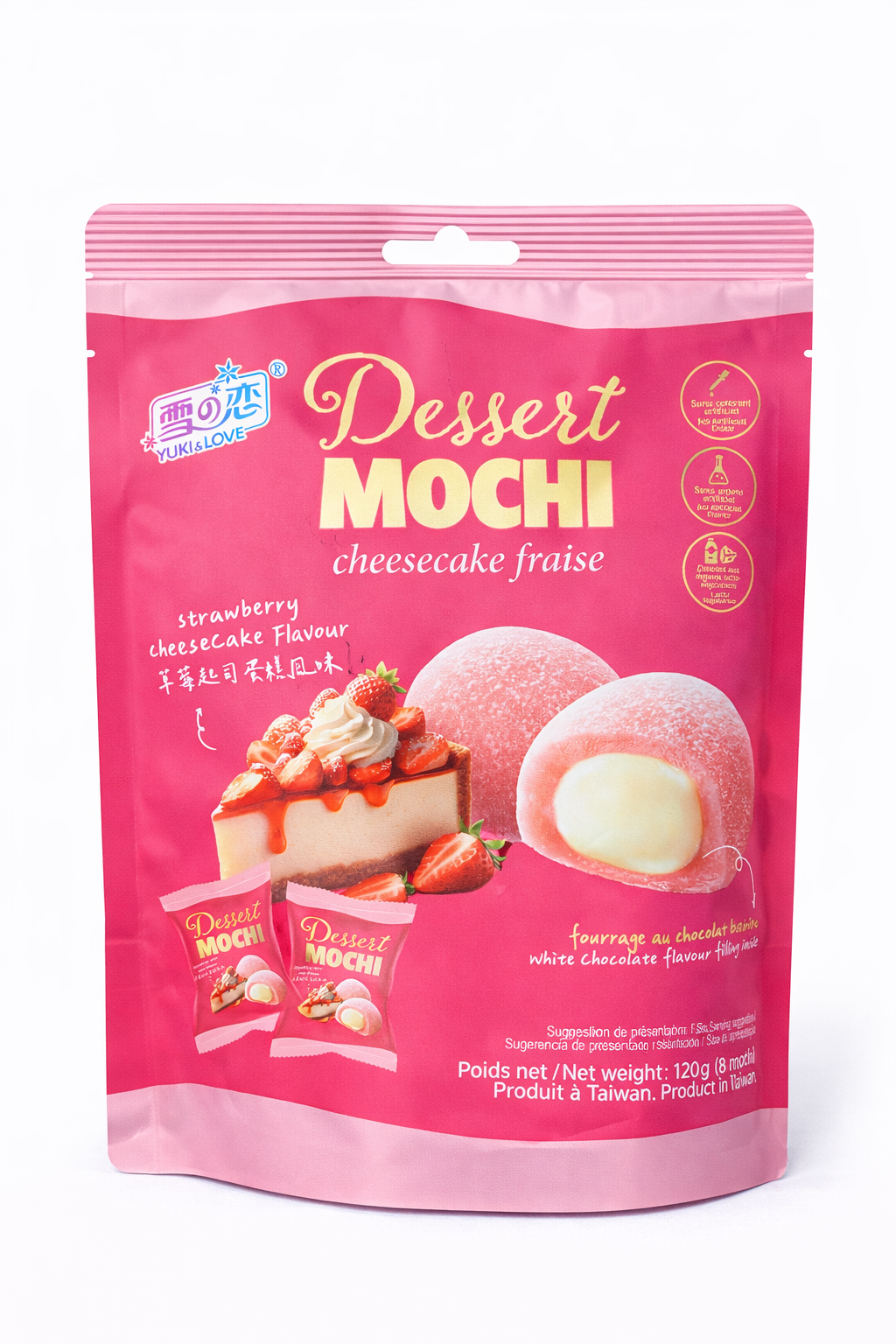 Mochi Dessert Fragola Yuki & Love – Dolci Giapponesi Morbidi Ripieni