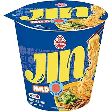 Ottogi Jin Ramen Mild Cup 65g – Ramen Coreano Delicato in Bicchiere